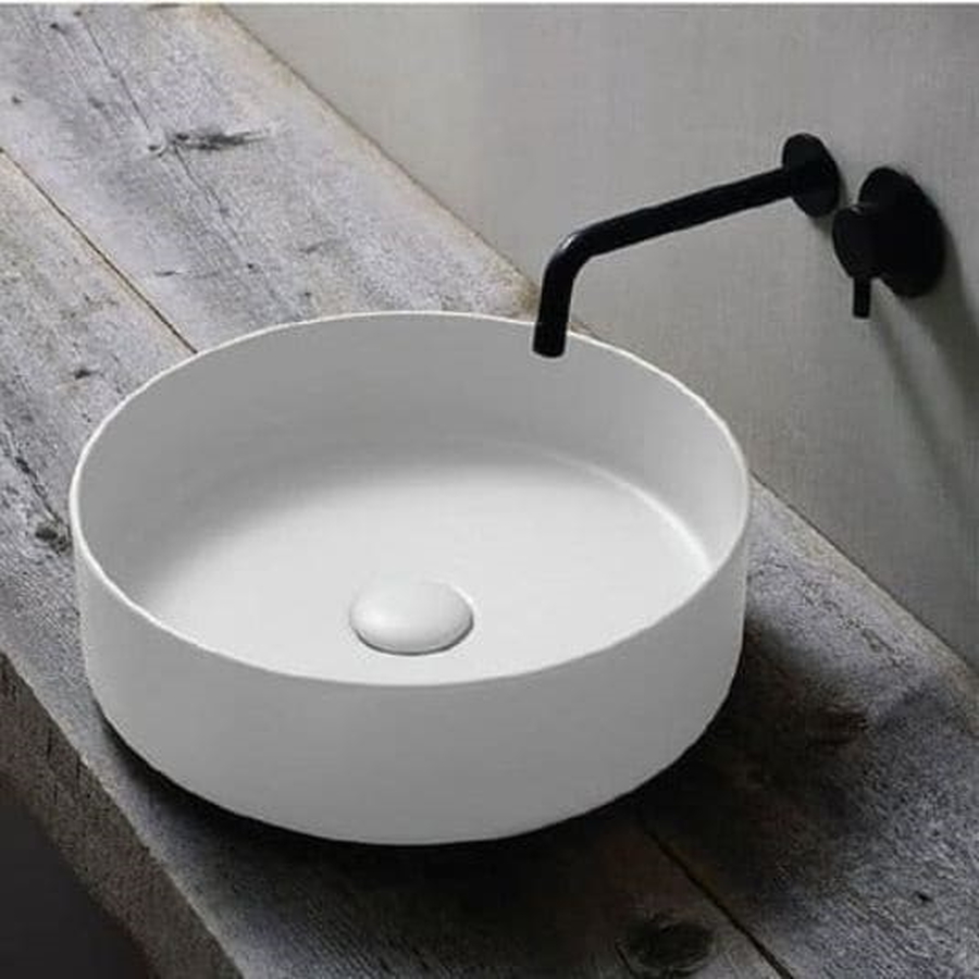 Chậu rửa Lavabo dương bàn màu trắng Clara CB-1124 (Order)
