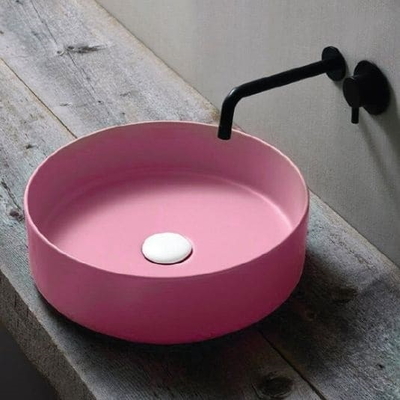 Chậu rửa Lavabo dương bàn màu hồng Clara CB-1124-PK (Order)