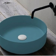 Chậu rửa Lavabo dương bàn màu xanh Clara CB-1124-BL1 (Order)