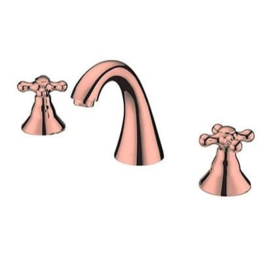 Vòi chậu lavabo nóng lạnh 3 Lỗ mạ hồng Clara CF-67359RG