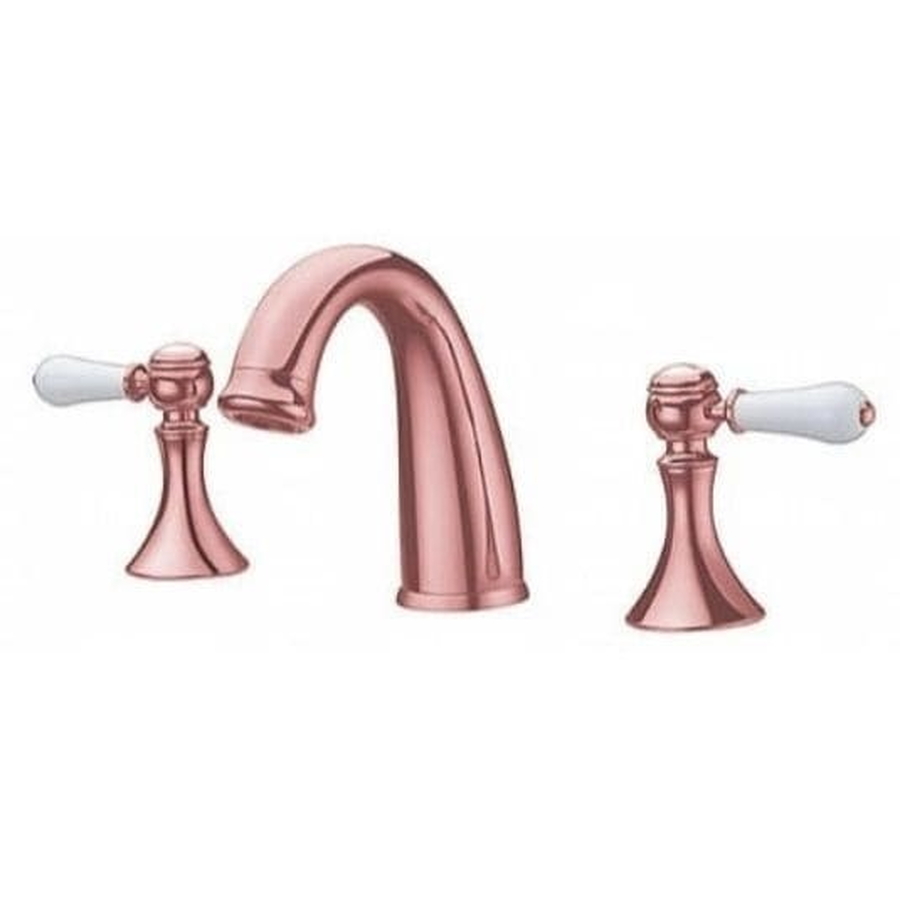 Vòi chậu lavabo nóng lạnh 3 Lỗ mạ hồng Clara CF-68359RG