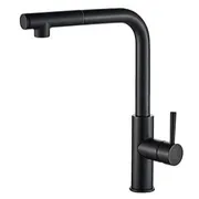 Vòi chậu rửa bát dây rút nóng lạnh mạ đen Clara CF-73354BK