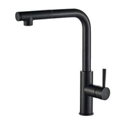 Vòi chậu rửa bát dây rút nóng lạnh mạ đen Clara CF-73354BK