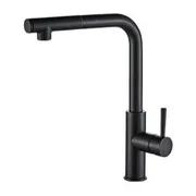 Vòi chậu rửa bát dây rút nóng lạnh mạ đen Clara CF-73354BK