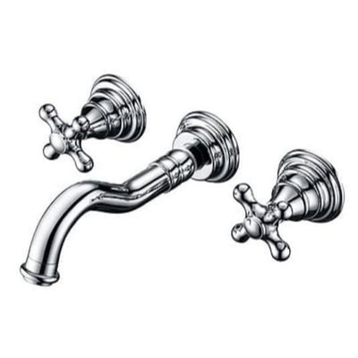 Vòi chậu lavabo nóng lạnh âm tường mạ chrome Clara CF-67350C