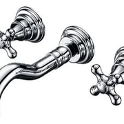 Vòi chậu lavabo nóng lạnh âm tường mạ chrome Clara CF-67350C