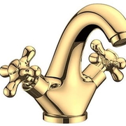 Vòi chậu lavabo nóng lạnh mạ vàng Clara CF-67351G