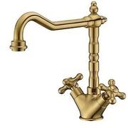 Vòi chậu rửa bát nóng lạnh mạ vàng Clara CF-67352G