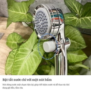 Vòi sen tắm mạ có nút dừng kết hợp công nghệ trộn khí Takagi JSB025BM