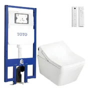 Bồn cầu treo tường nắp điện tử TOTO CW522EA#NW1+TCF796CZ#NW1+WH172AT+MB171M#SS