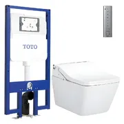 Bồn cầu treo tường nắp điện tử TOTO CW522EA#NW1+TCF803CZ#NW1+WH172AT+MB171M#SS