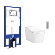 Bồn cầu treo tường nắp điện tử TOTO CW542HME5UNW1+TCF801CZ#NW1+WH172AT+MB175M#SS