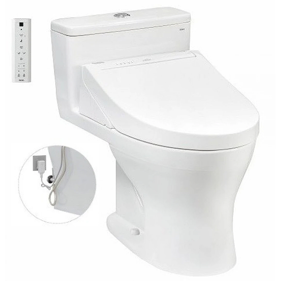 Bồn cầu 1 khối nắp điện tử TOTO MS855DW14