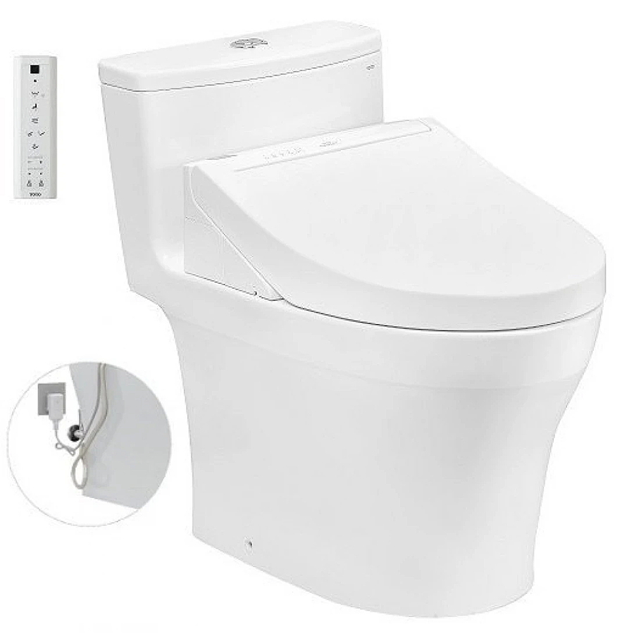 Bồn cầu 1 khối nắp điện tử TOTO MS885DW14