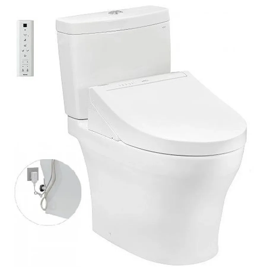 Bồn cầu 2 khối nắp điện tử TOTO CS769DRW14#XW