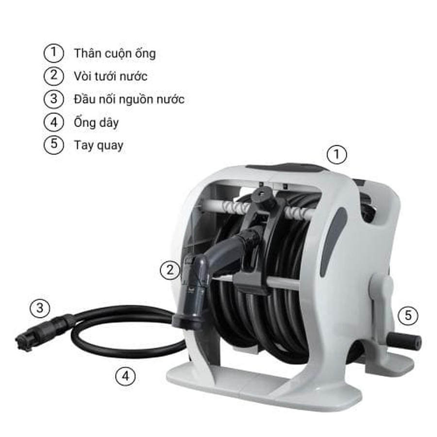 Bộ vòi thu rút tưới vườn Mercury 2 Twister (CG) 30m Takagi RT330CG