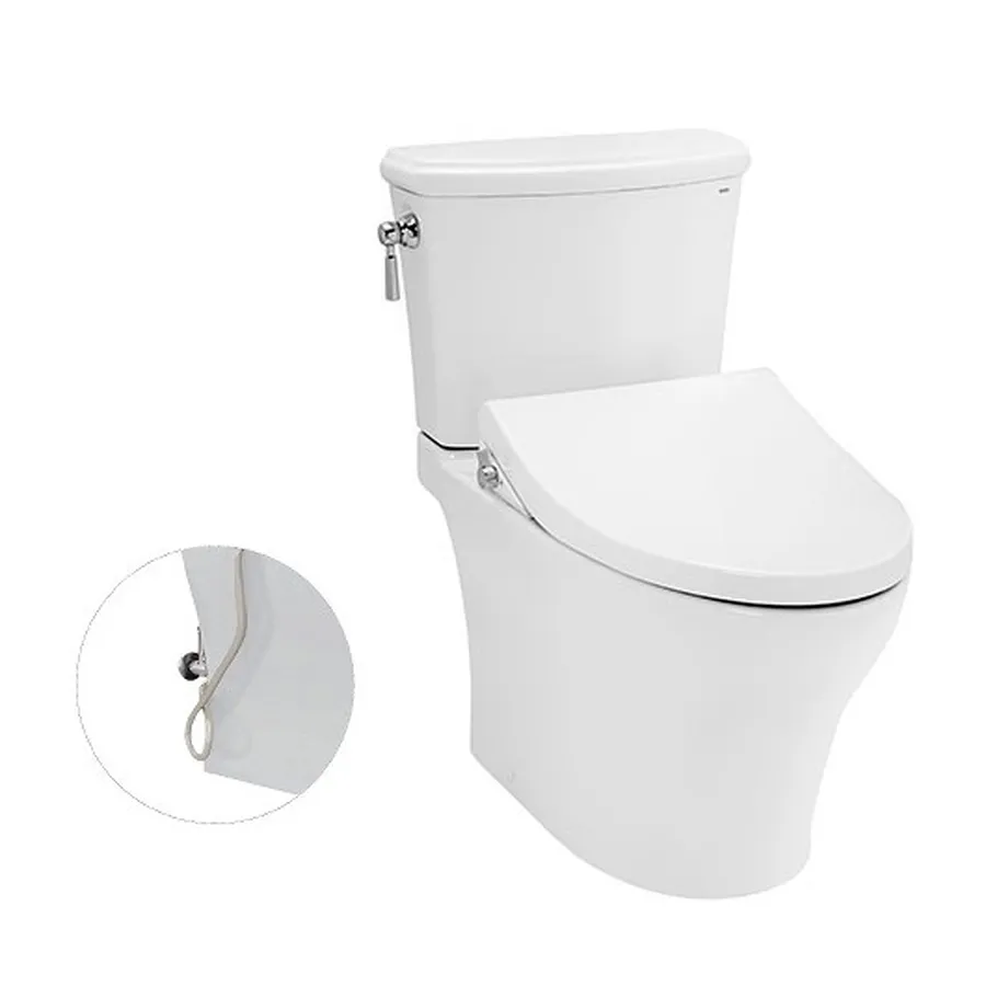 Bồn Cầu 2 Khối Xả Gạt Nắp Rửa Cơ TOTO CS986GE4
