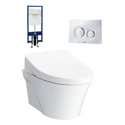Bồn Cầu TOTO CW822REA/TCF4911EZ/WH172A/MB174P#SS Nắp Điện Tử Treo Tường