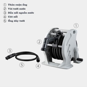 Bộ vòi thu rút tưới vườn Mercury 2 Twister (CG) 15m Takagi RT215CG