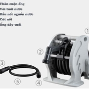 Bộ vòi thu rút tưới vườn Mercury 2 Twister (CG) 20m Takagi RT220CG