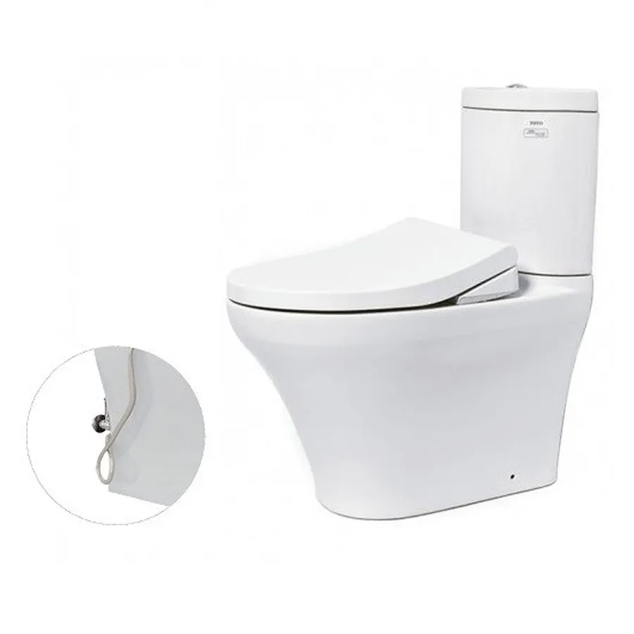 Bàn cầu 2 khối xả nhấn nắp rửa cơ TOTO CS818DE4