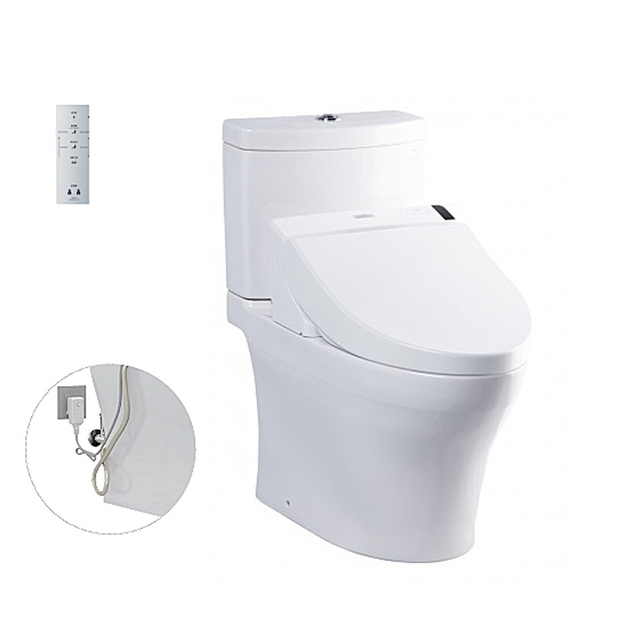 Bồn Cầu Hai Khối Xả Nhấn Nắp Rửa Điện Tử TOTO CS769DW6