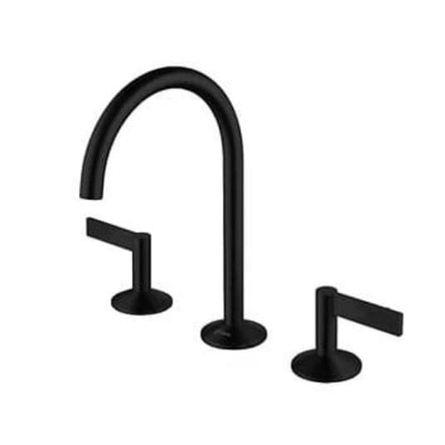 Vòi chậu lavabo nóng lạnh mạ đen Clara CF-87359MB (Order)