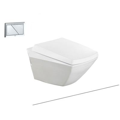 Bàn cầu âm tường xả nhấn nắp êm TOTO CW682