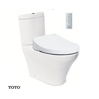 Bồn Cầu 2 Khối Xả Nhấn Nắp Điện Tử TOTO CS818DW4 Nắp Tự Động Đóng Mở