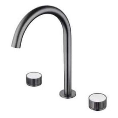 Vòi chậu lavabo nóng lạnh mạ đen khói Clara CF-86359BG (Order)