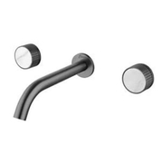 Vòi chậu lavabo nóng lạnh âm tường mạ đen khói Clara CF-86350BG (Order)