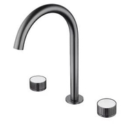 Vòi chậu lavabo nóng lạnh mạ đen khói Clara CF-86359BG (Order)