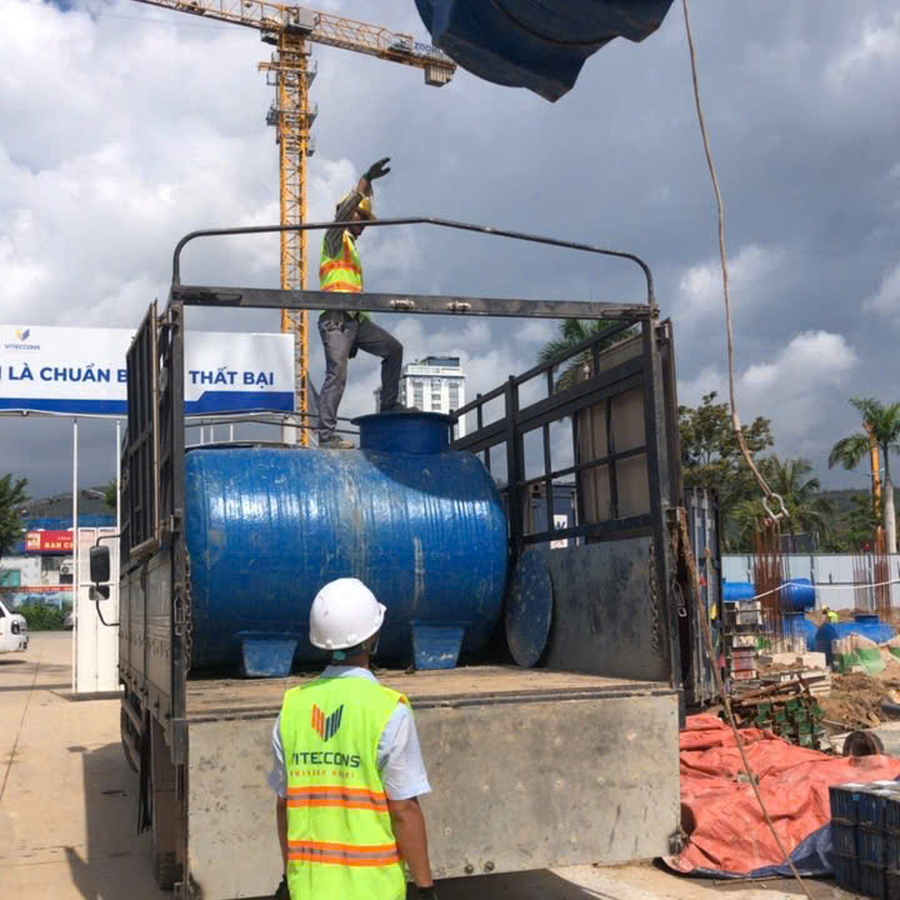 Bể Nước Ngầm Lõi Inox Bọc Composite 4000L