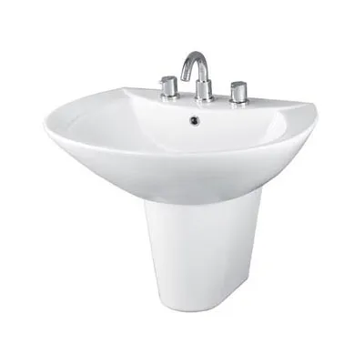 Chậu Lavabo Chân Lửng TOTO LW820CJ/LW820HFJ