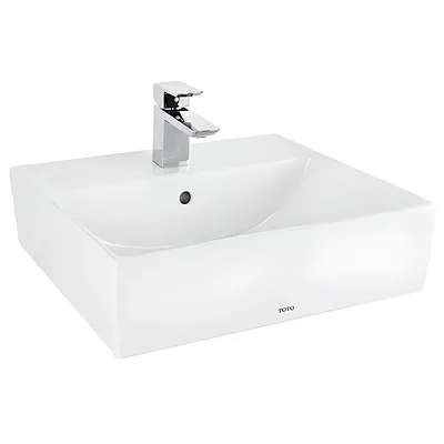 Chậu rửa mặt bàn đá vuông TOTO LT710CTR#XW