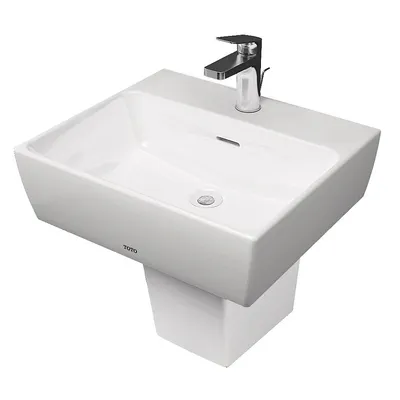 Chậu rửa mặt treo tường chân lửng TOTO LHT328C#XW