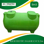 BỂ TÁCH DẦU MỠ HÌNH TRỤ ECOPROTEC COMPOSITE 8000L