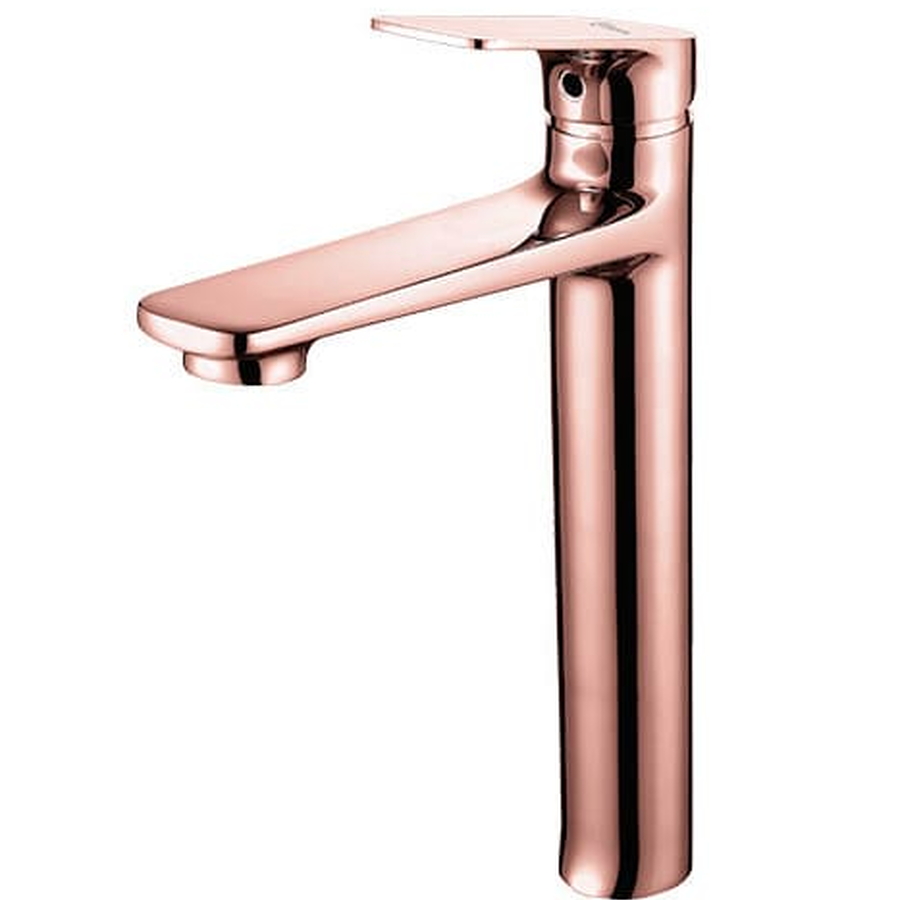 Vòi Chậu Lavabo Nóng Lạnh Thân Cao Mạ Hồng Clara CF-36352RG