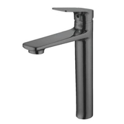 Vòi Chậu Lavabo Nóng Lạnh Thân Cao Mạ Đen Khói Clara CF-36352BG