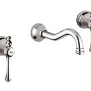 Vòi Chậu Lavabo Nóng Lạnh Âm Tường Mạ Chrome Clara CF-66350