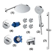 Tổ Hợp Sen Tắm Âm Tường TOTO TBW07003A+TBW07009A+TBW07017A(x4)/TBV01102B+TBN01101B+TBV01406B+TBN01001B+TBW02013B+TBW07019A