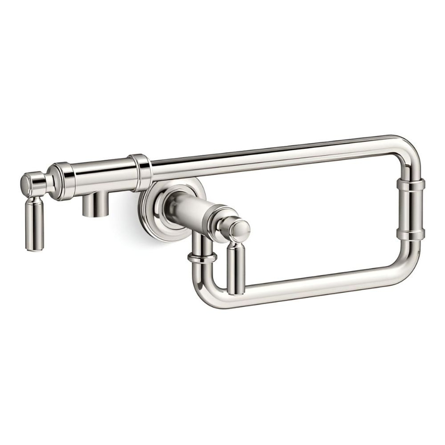 Vòi nước phụ gắn tường cho bếp màu nickel Kallista P31570-00-AD