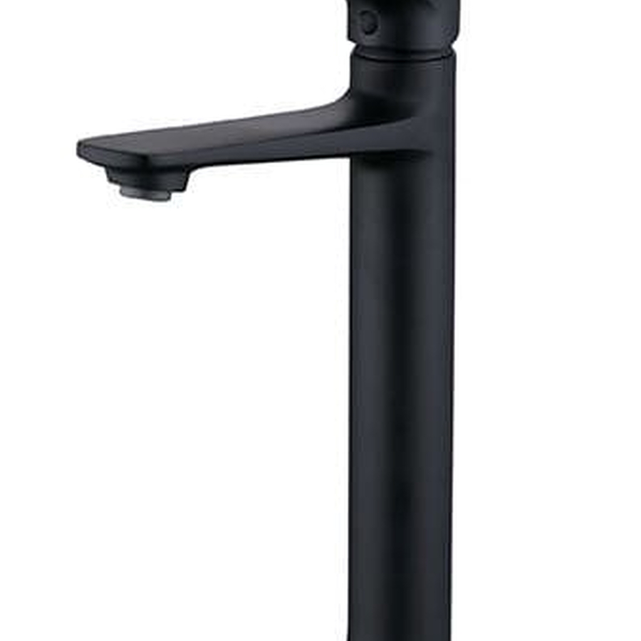 Vòi Chậu Lavabo Nóng Lạnh Thân Cao Mạ Đen Clara CF-36352B 