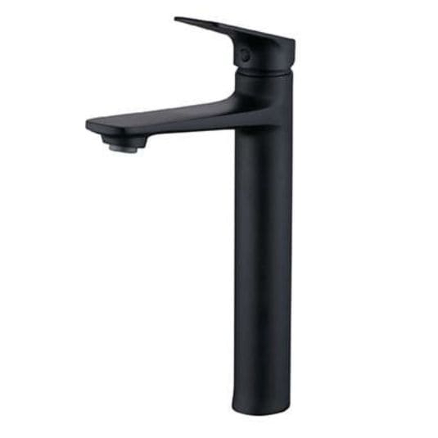 Vòi Chậu Lavabo Nóng Lạnh Thân Cao Mạ Đen Clara CF-36352B 