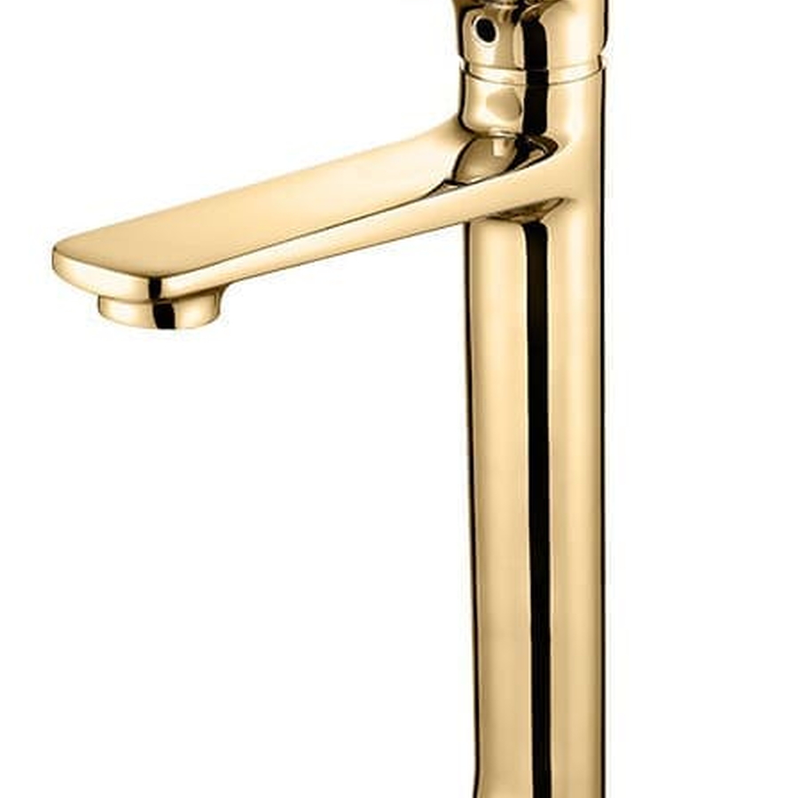 Vòi Chậu Lavabo Nóng Lạnh Thân Cao Mạ Vàng Clara CF-36352G