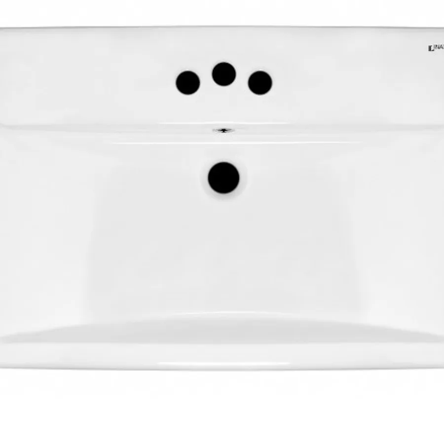 Chậu rửa mặt bàn đá dương vành 3 lỗ Inax L-2397VEC/BW1