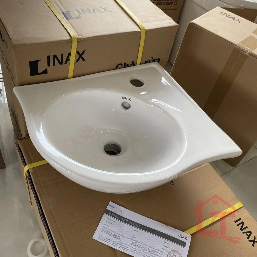 Lavabo chậu rửa mặt góc nhỏ đẹp Inax L-281V/BW1