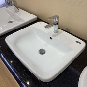 Chậu rửa mặt bàn đá dương vành Inax L-2398V