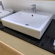 Chậu rửa mặt đặt bàn vuông 1 lỗ Inax AL-536VFC