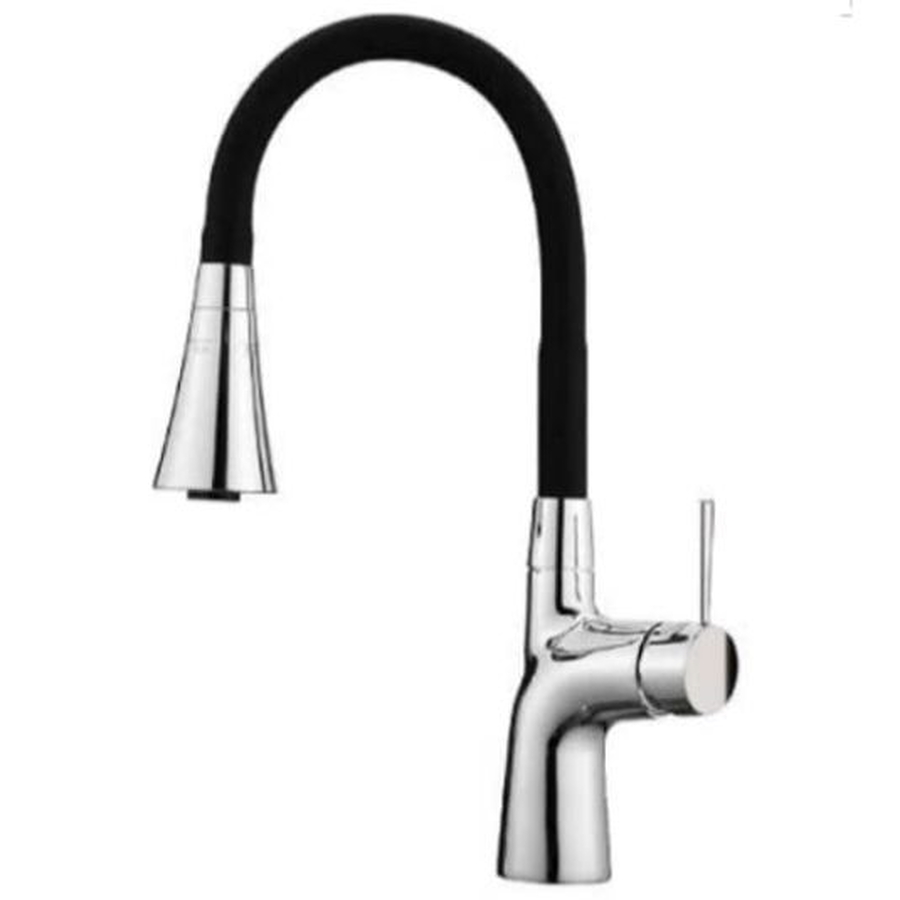 Vòi chậu rửa bát ngỗng dẻo đen Hàn Quốc HADO HU-A7B 